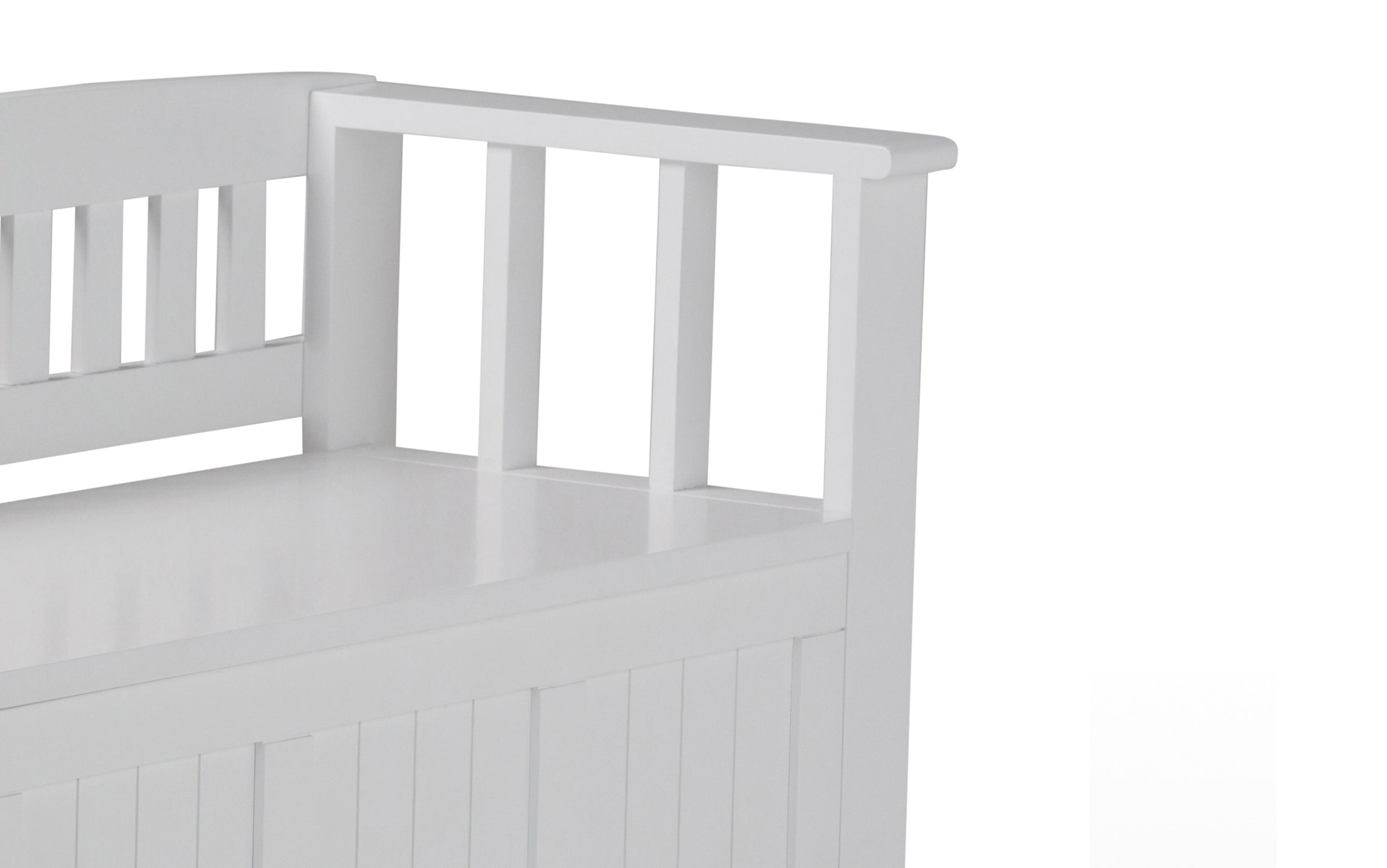 White | Acadian Entryway Bench