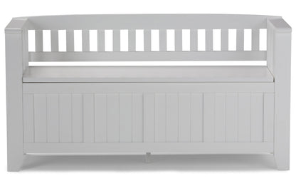 White | Acadian Entryway Bench