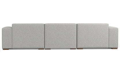 Pale Grey Performance Fabric | Rex 2 Seater Sofa and Left Chaise in Performance Fabric