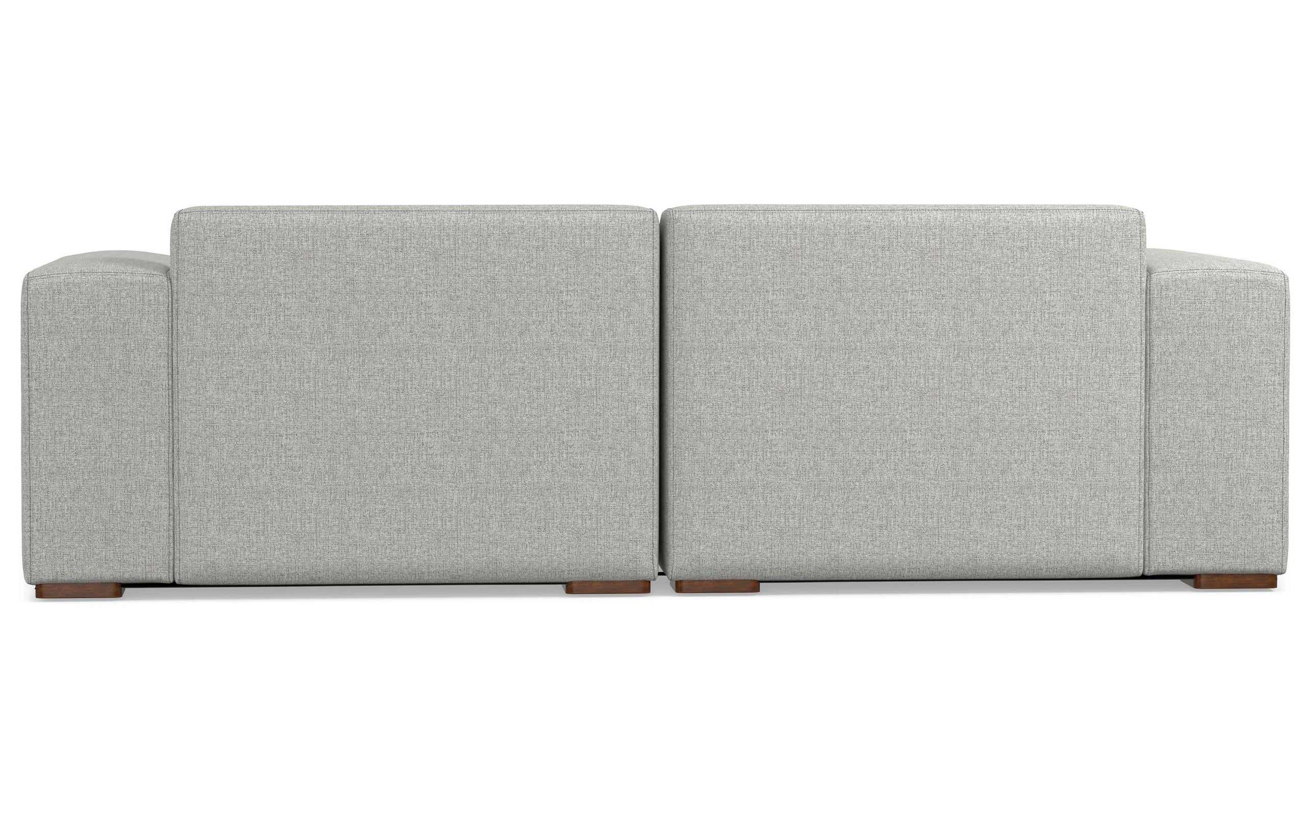 Pale Grey Performance Fabric | Rex 2 Seater Sofa and Ottoman in Performance Fabric