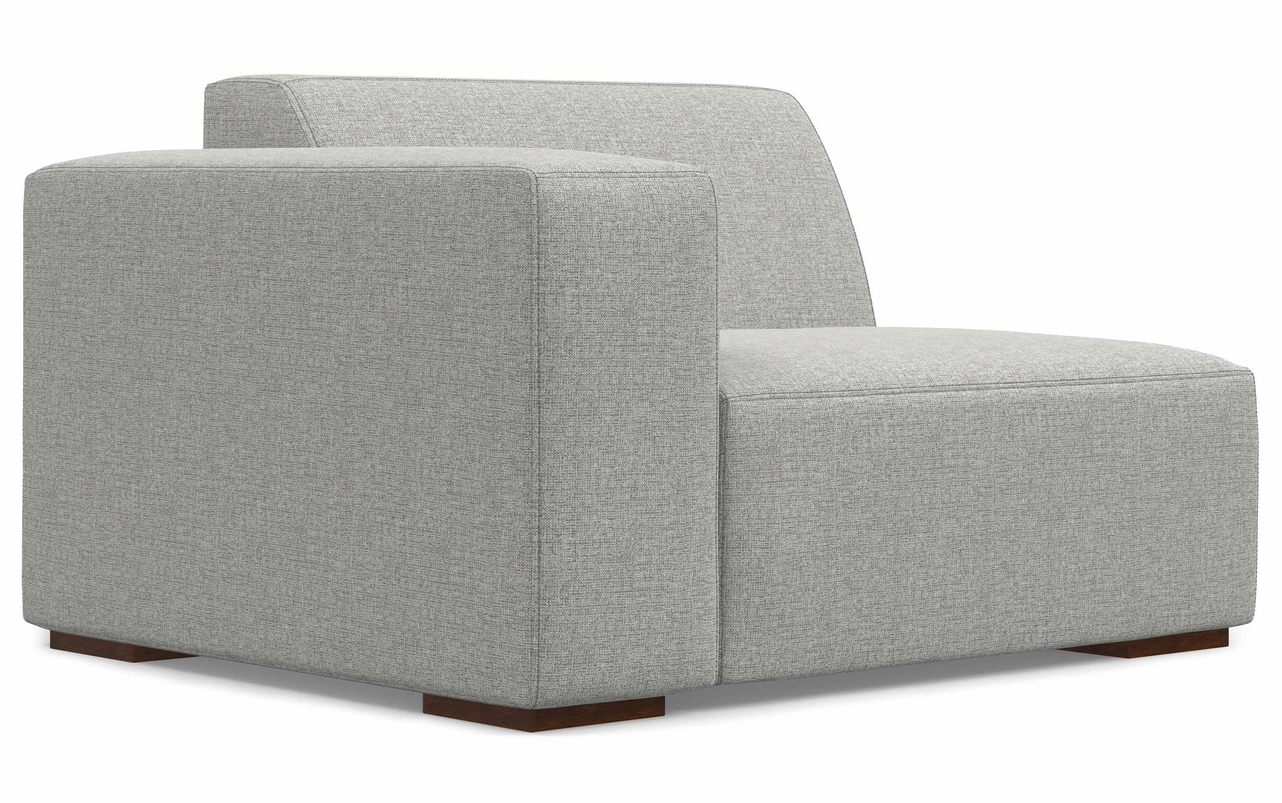 Pale Grey Performance Fabric | Rex 2 Seater Sofa and Ottoman in Performance Fabric