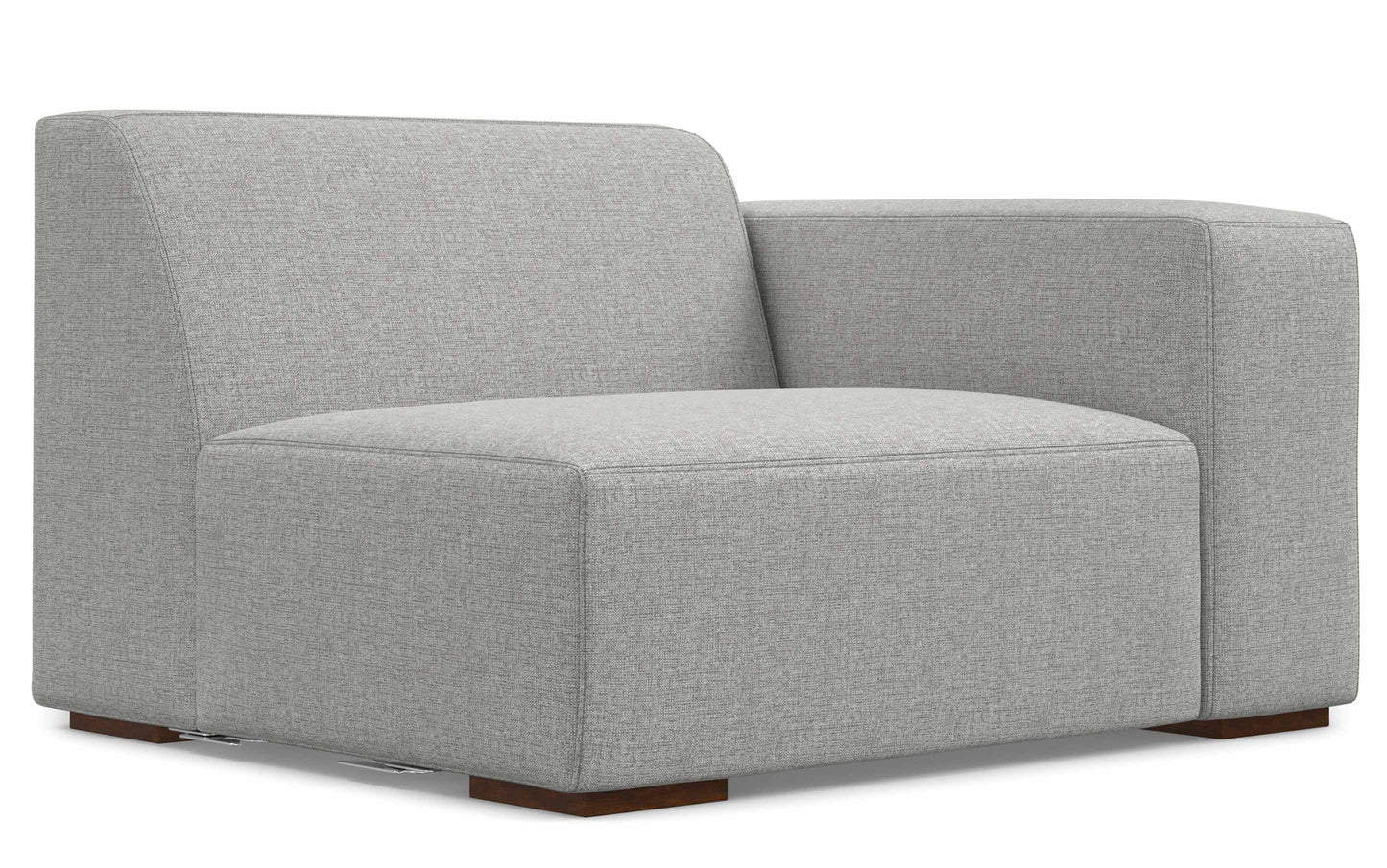 Pale Grey Performance Fabric | Rex 2 Seater Sofa and Ottoman in Performance Fabric