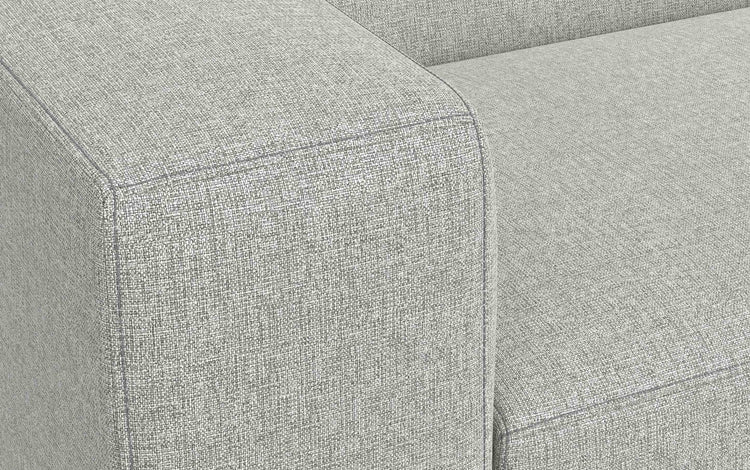 Pale Grey Performance Fabric | Rex 2 Seater Sofa and Ottoman in Performance Fabric