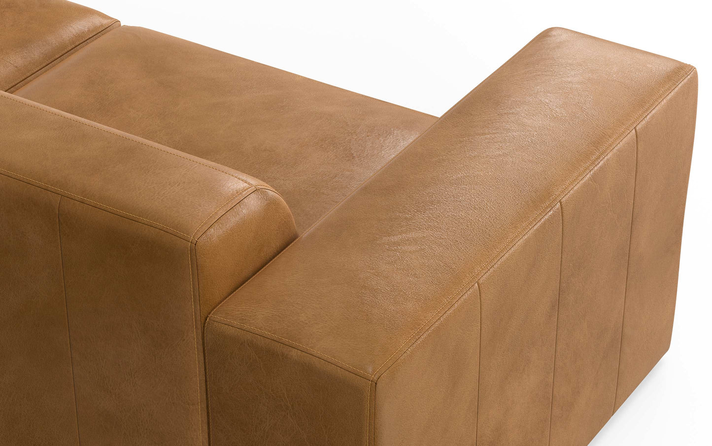 Sienna Genuine Leather | Rex 2 Seater Sofa and Ottoman in Genuine Leather