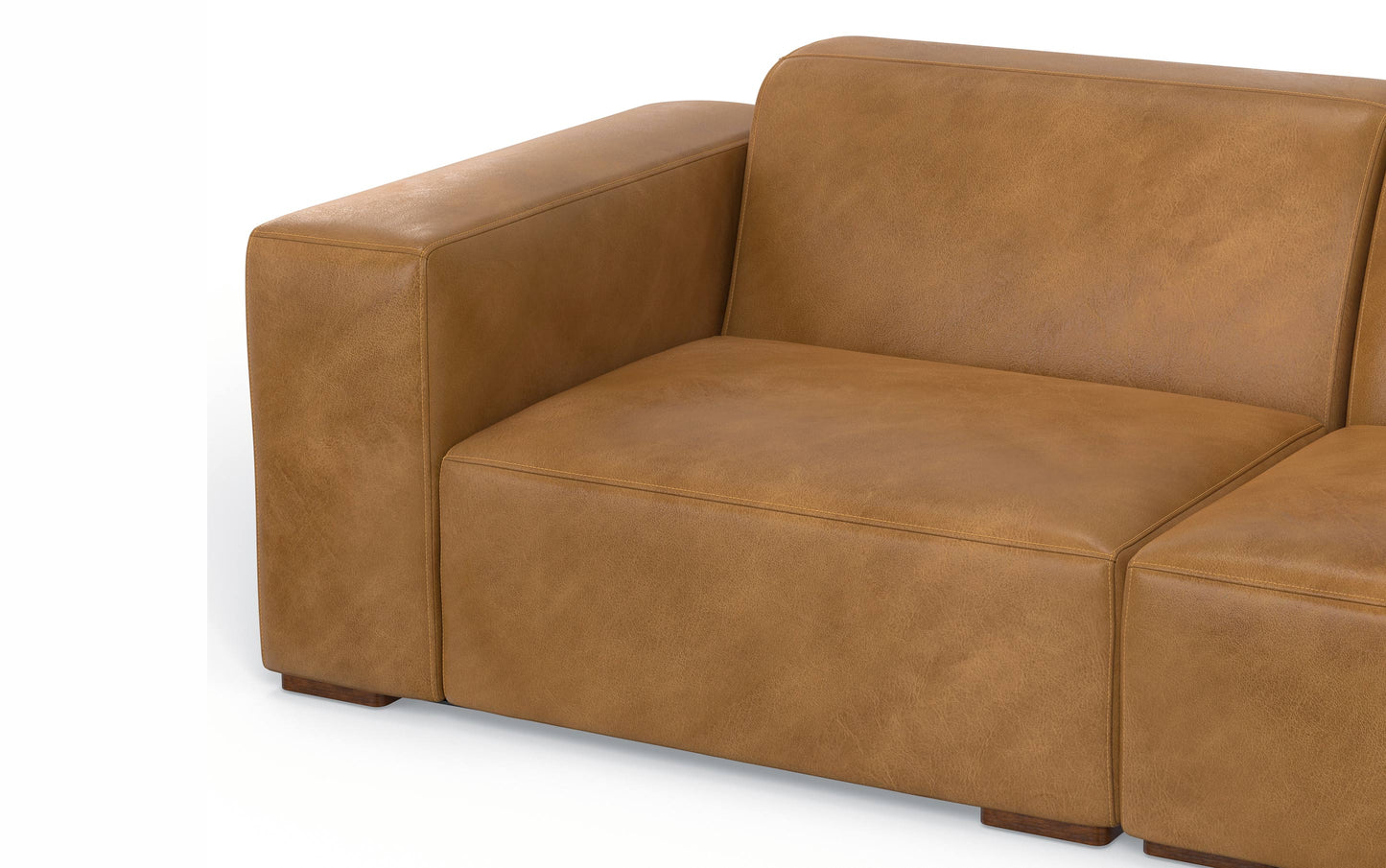 Sienna Genuine Leather | Rex 2 Seater Sofa and Ottoman in Genuine Leather