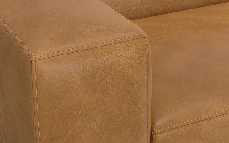 Sienna Genuine Leather | Rex 2 Seater Sofa and Ottoman in Genuine Leather