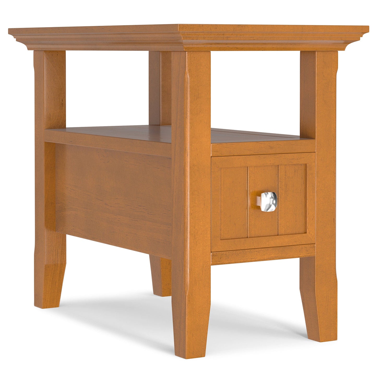 Light Golden Brown | Acadian Narrow Side Table with Drawer