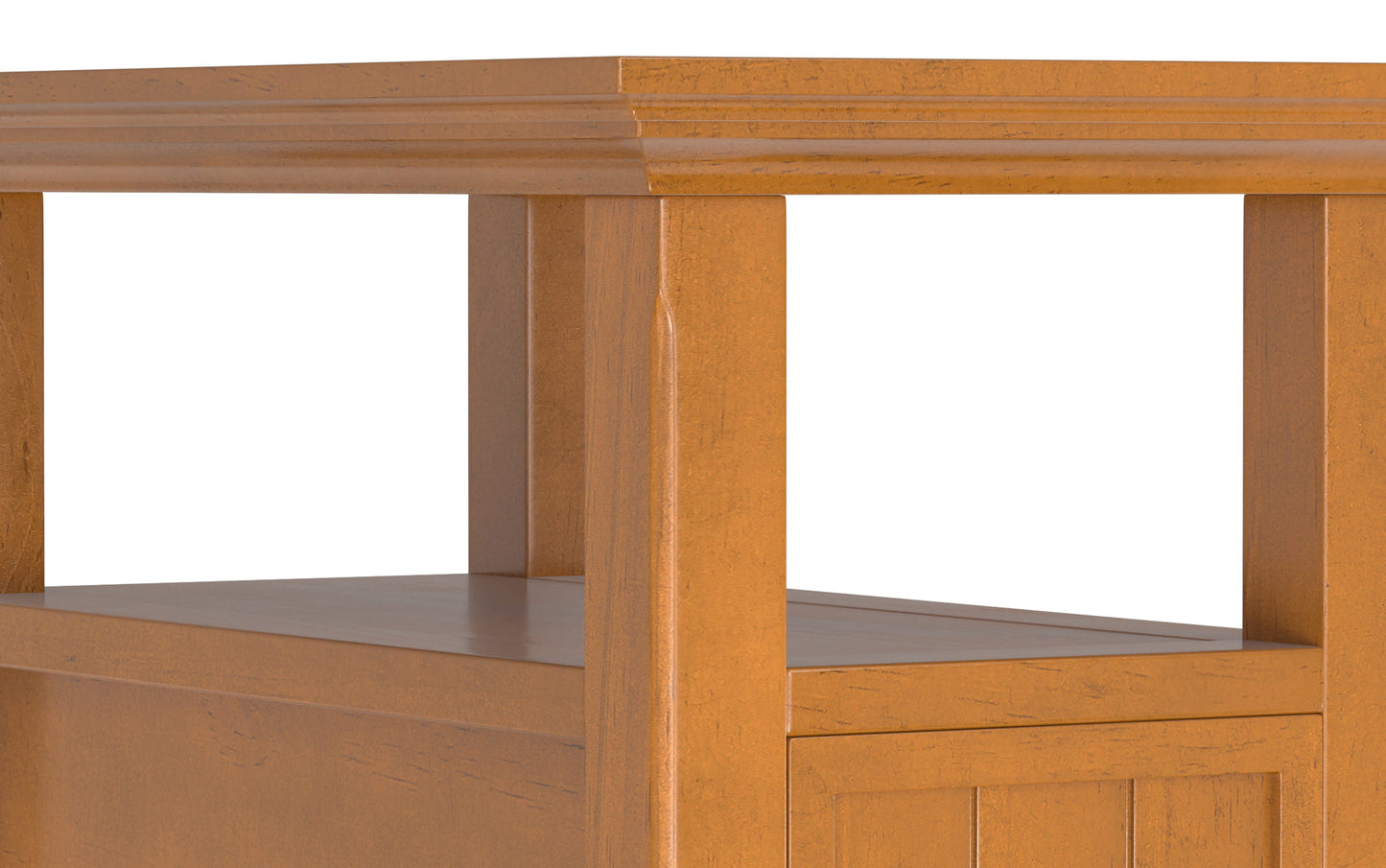 Light Golden Brown | Acadian Narrow Side Table with Drawer