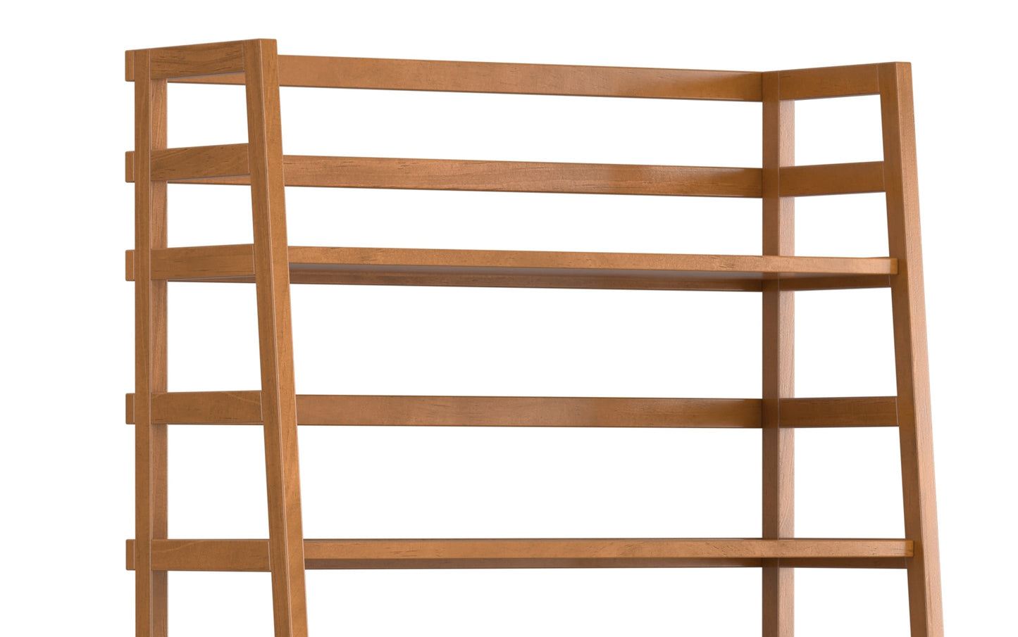 Light Golden Brown | Acadian Ladder Shelf Bookcase