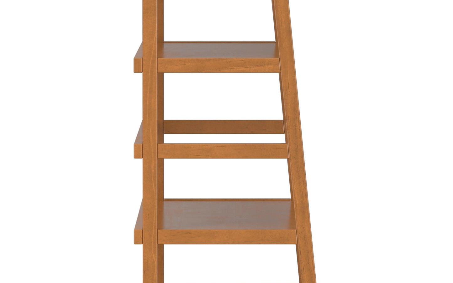 Light Golden Brown | Acadian Ladder Shelf Bookcase