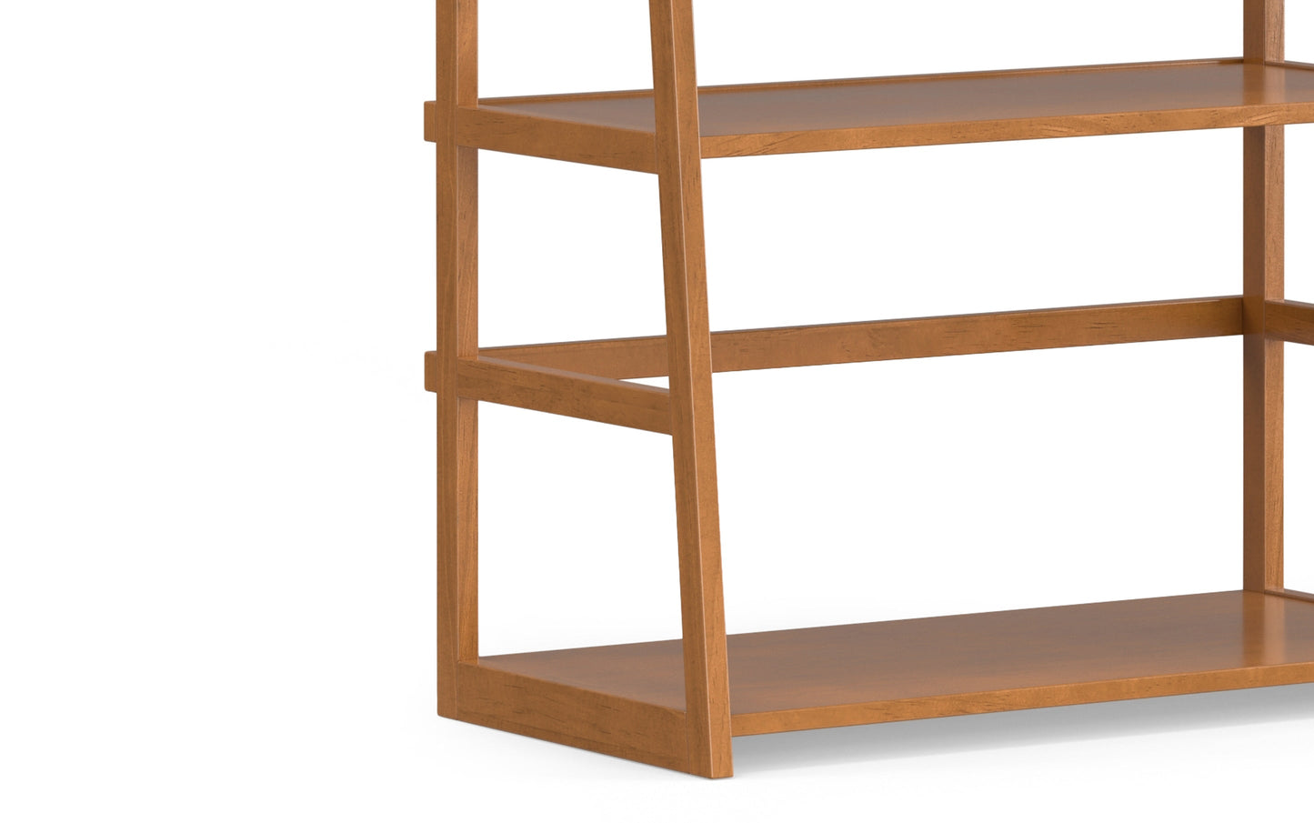 Light Golden Brown | Acadian Ladder Shelf Bookcase