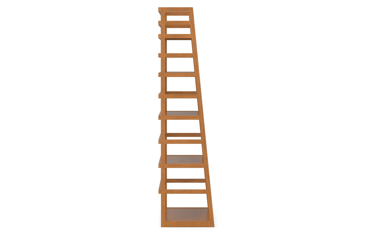 Light Golden Brown | Acadian Ladder Shelf Bookcase