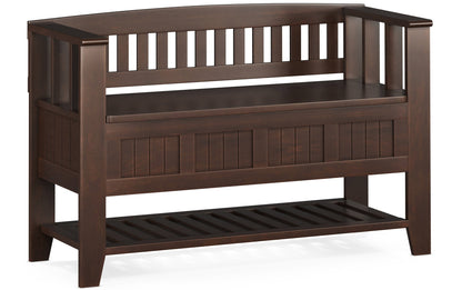 Acadian Entryway Storage Bench with Shelf