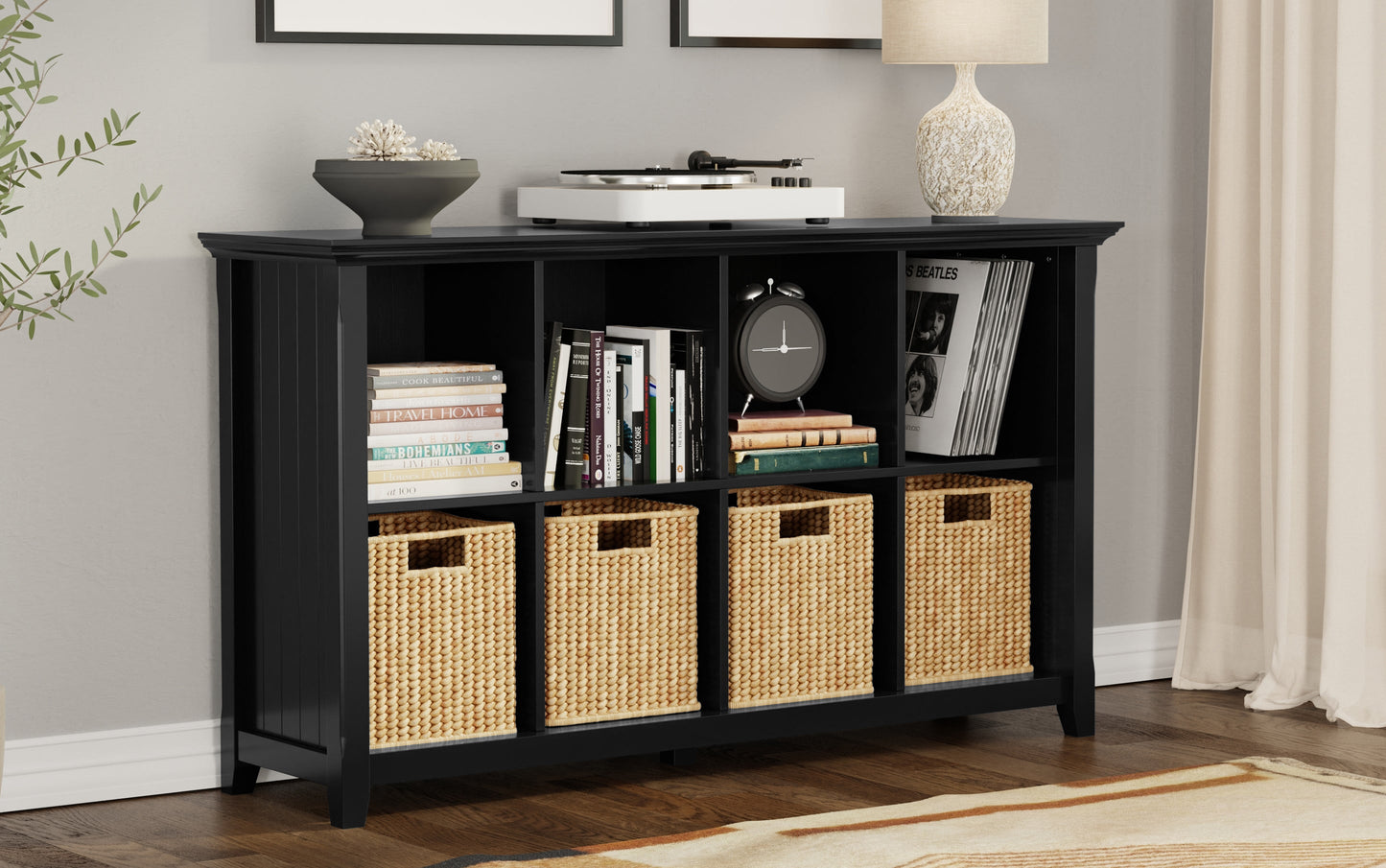 Black | Acadian 8 Cube Storage / Sofa Table