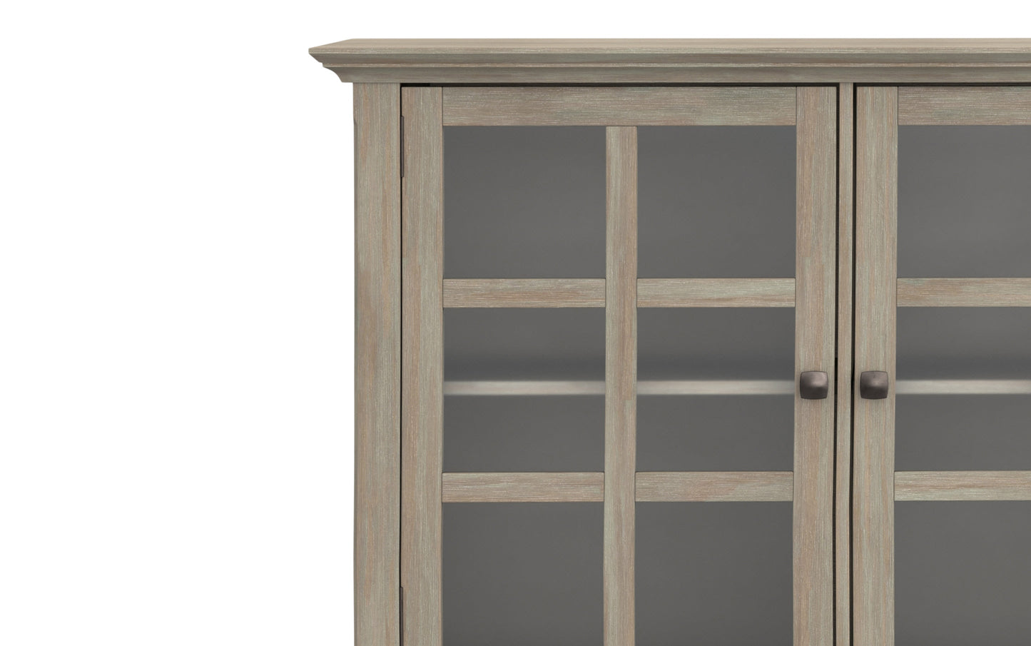 Distressed Grey | Acadian Wide Storage Cabinet