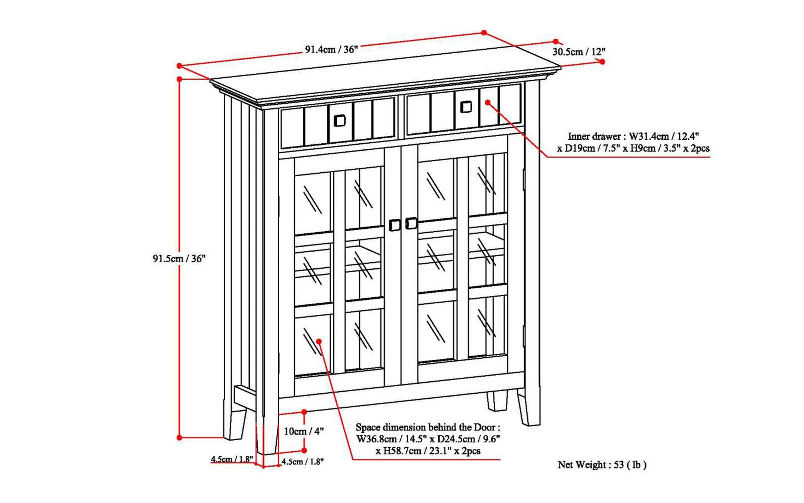 Black | Acadian Entryway Storage Cabinet