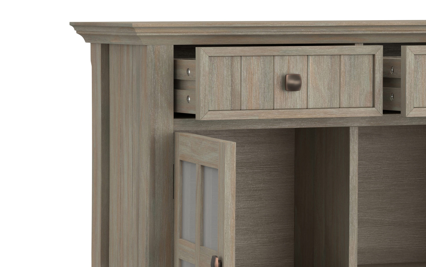 Distressed Grey | Acadian Entryway Storage Cabinet