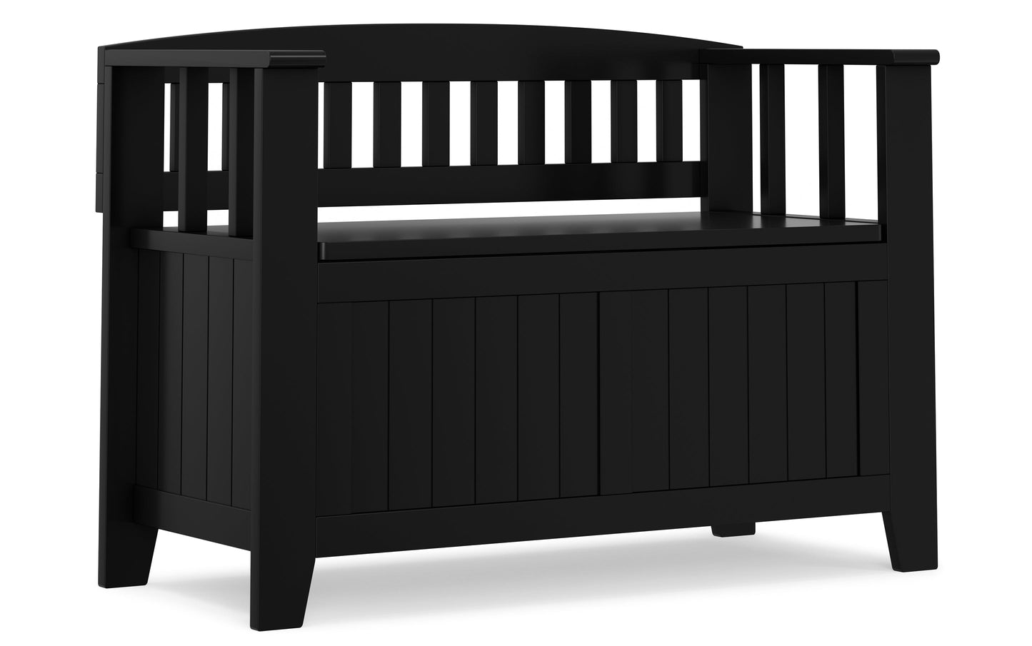 Black | Acadian Small Entryway Storage Bench