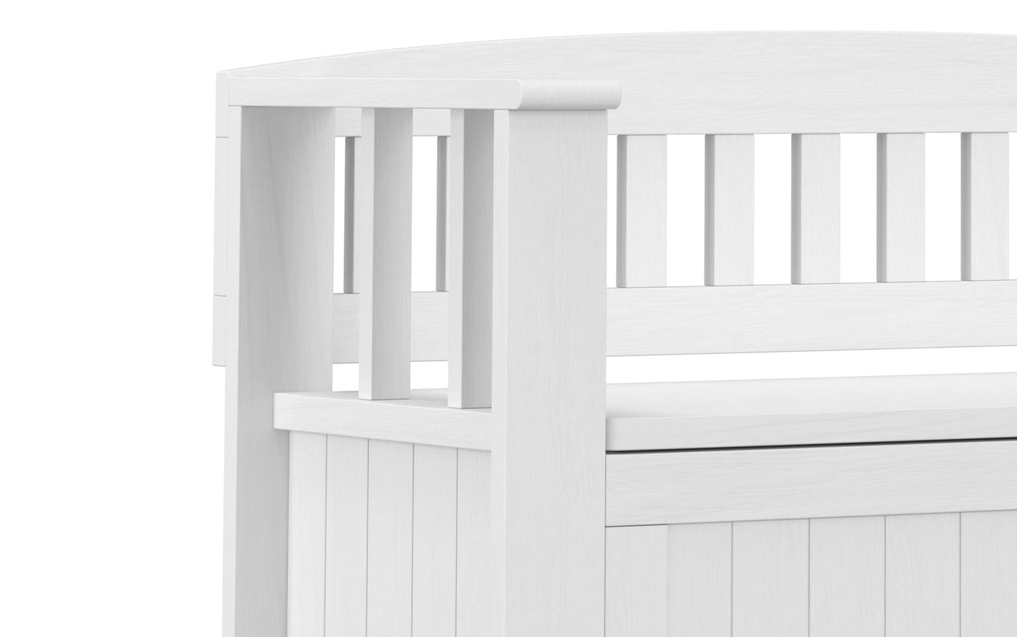 White | Acadian Small Entryway Storage Bench