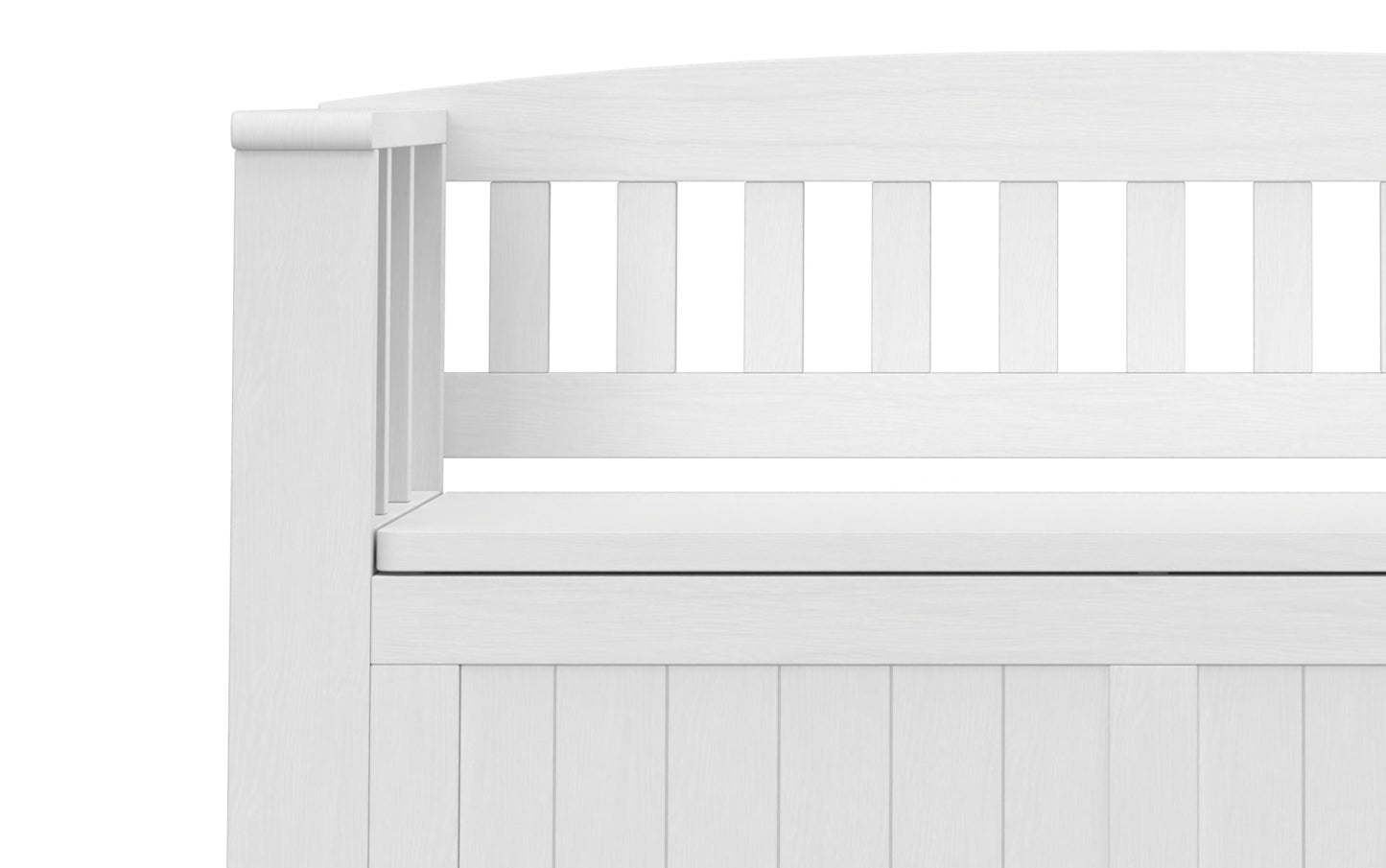 White | Acadian Small Entryway Storage Bench