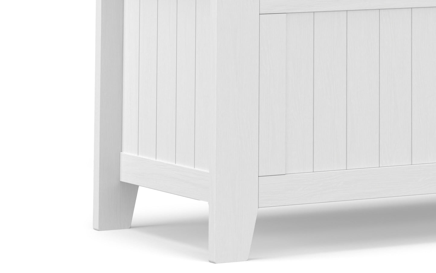 White | Acadian Small Entryway Storage Bench