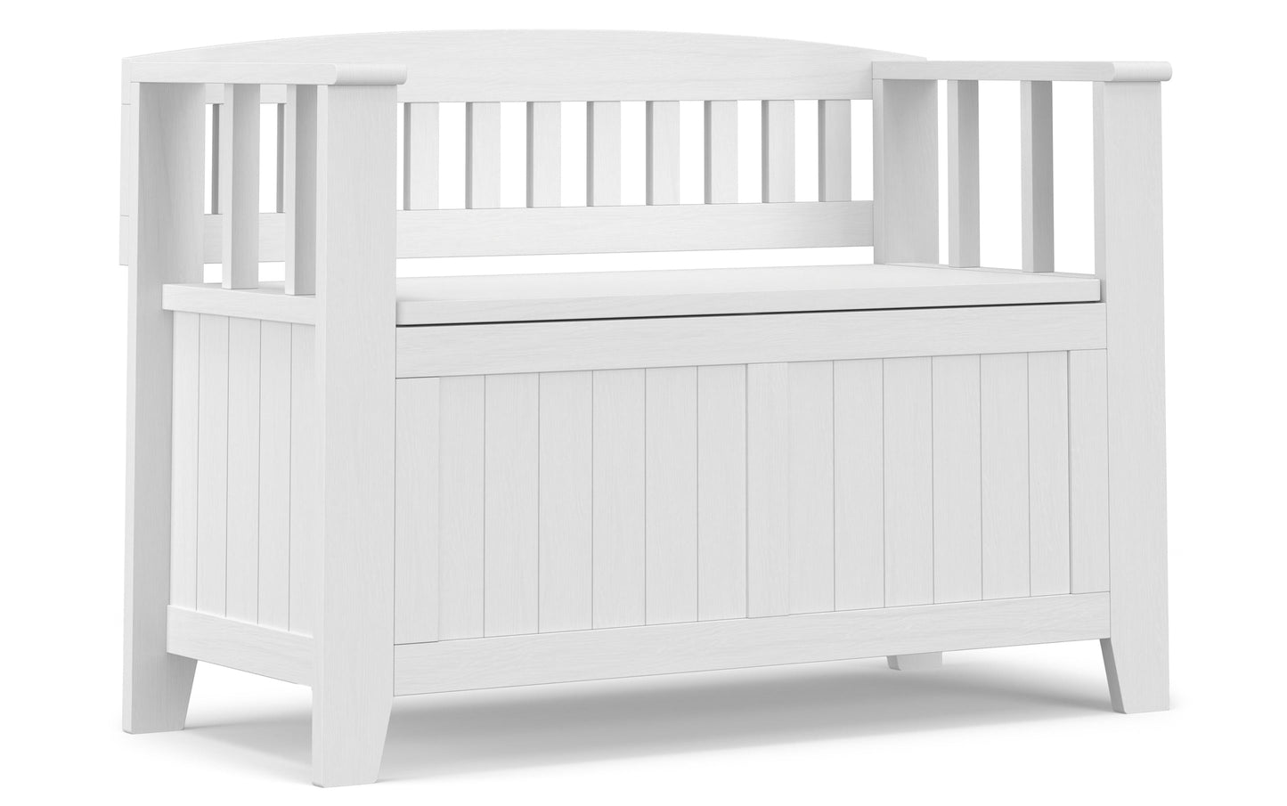 White | Acadian Small Entryway Storage Bench