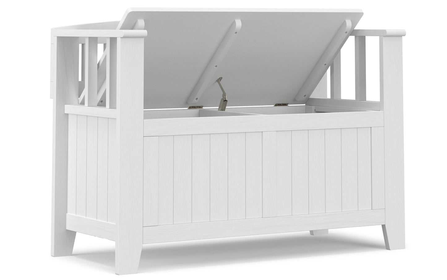 White | Acadian Small Entryway Storage Bench