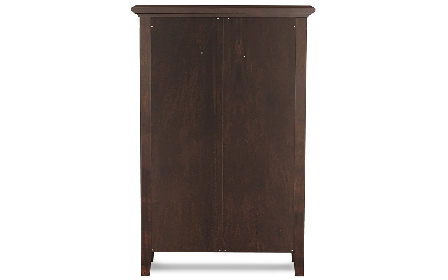 Simpli Home Acadian Solid Wood 32 inch Wide Transitional Entryway Shoe Storage Cabinet in Brunette Brown