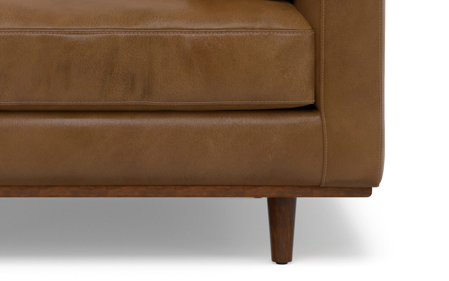 Caramel Brown Genuine Leather | Morrison Arm Chair