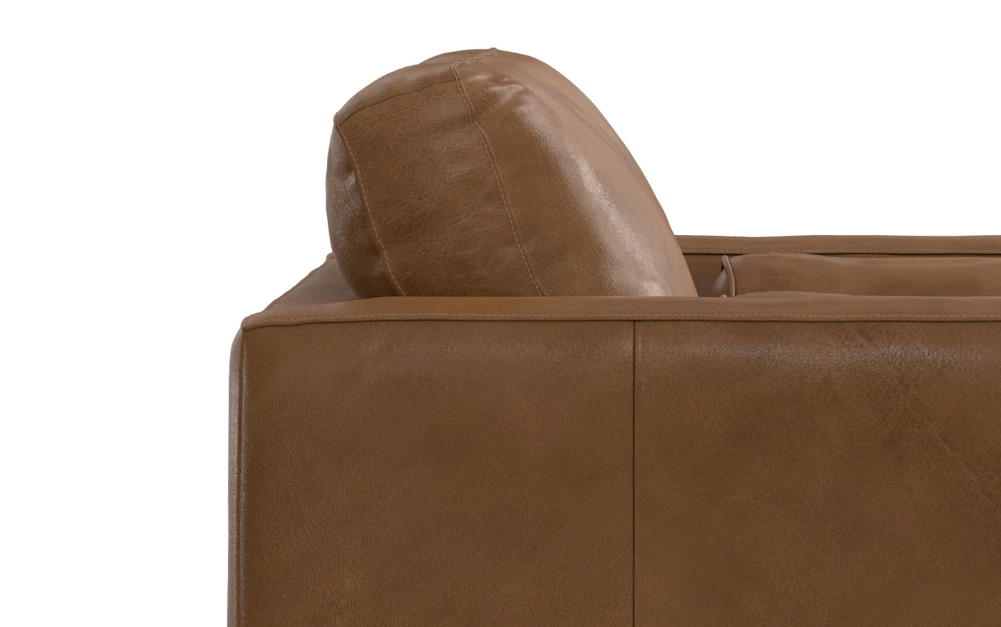 Caramel Brown Genuine Leather | Morrison Arm Chair