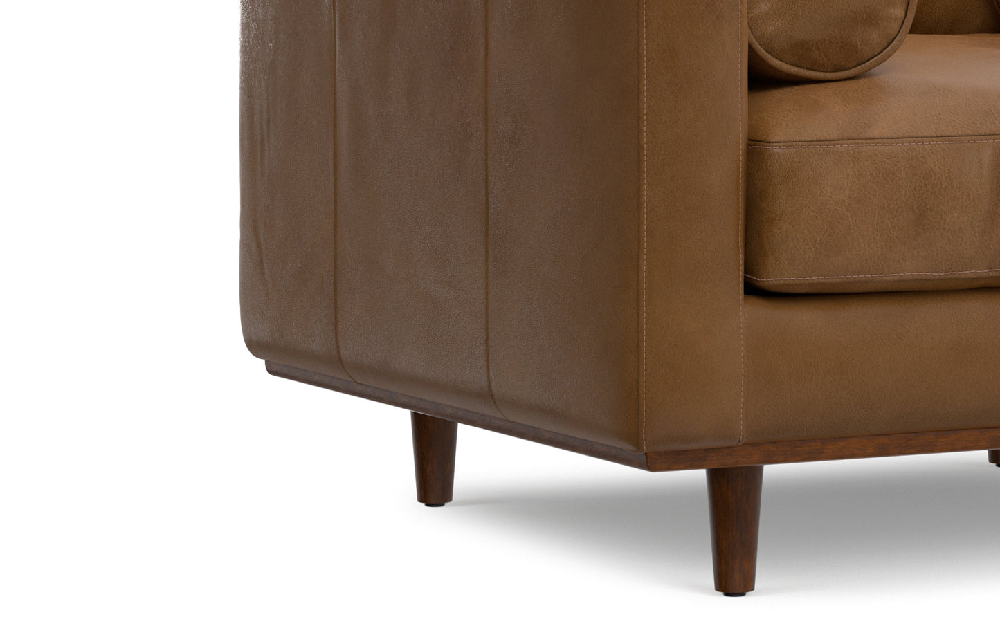 Caramel Brown Genuine Leather | Morrison Arm Chair