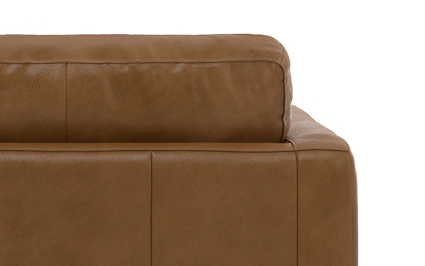 Caramel Brown Genuine Leather | Morrison Arm Chair