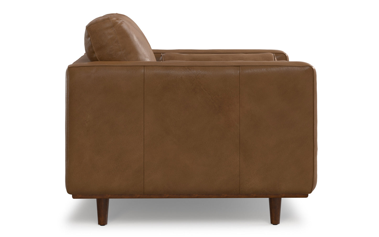 Caramel Brown Genuine Leather | Morrison Arm Chair