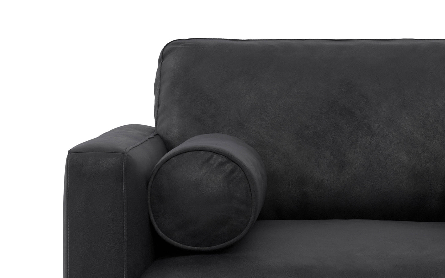 Lead Black Genuine Leather | Morrison Arm Chair