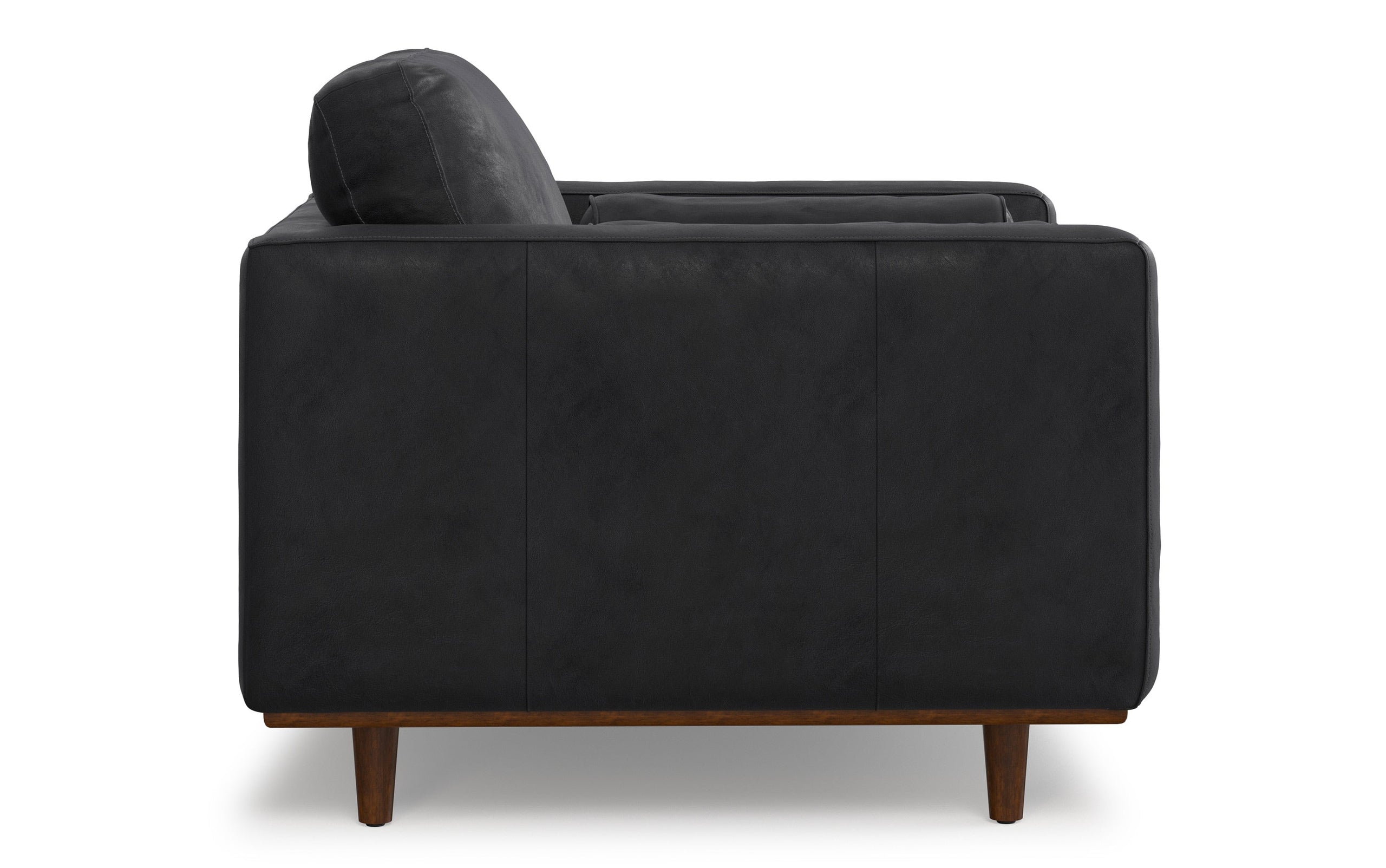 Lead Black Genuine Leather | Morrison Arm Chair