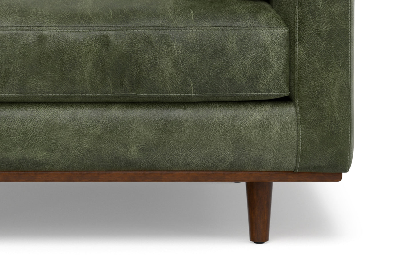 Moss Green Genuine Leather | Morrison Arm Chair