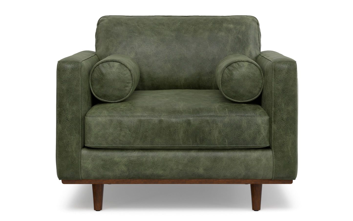 Moss Green Genuine Leather | Morrison Arm Chair