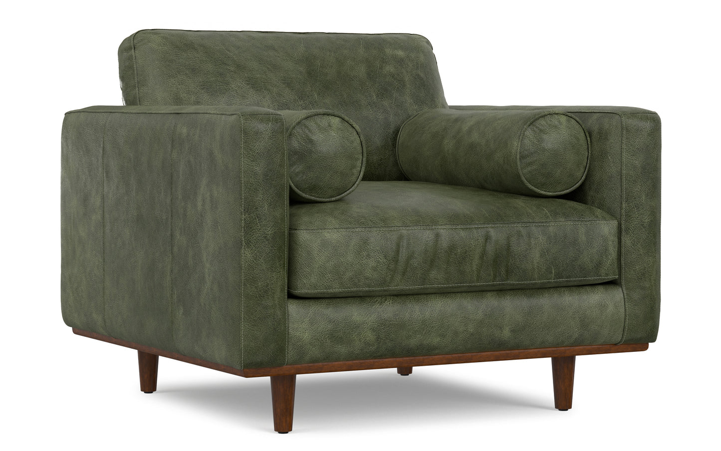 Moss Green Genuine Leather | Morrison Arm Chair