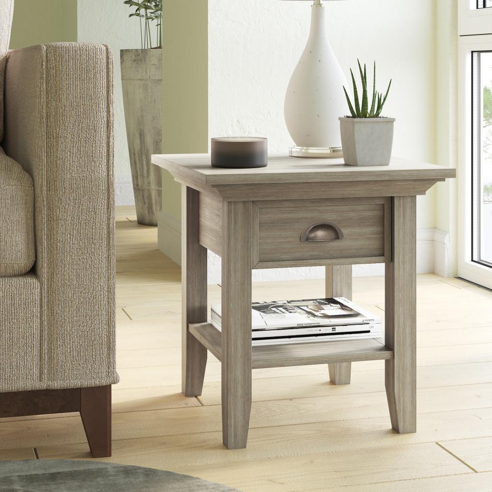 Distressed Grey | Redmond 19 inch End Side Table