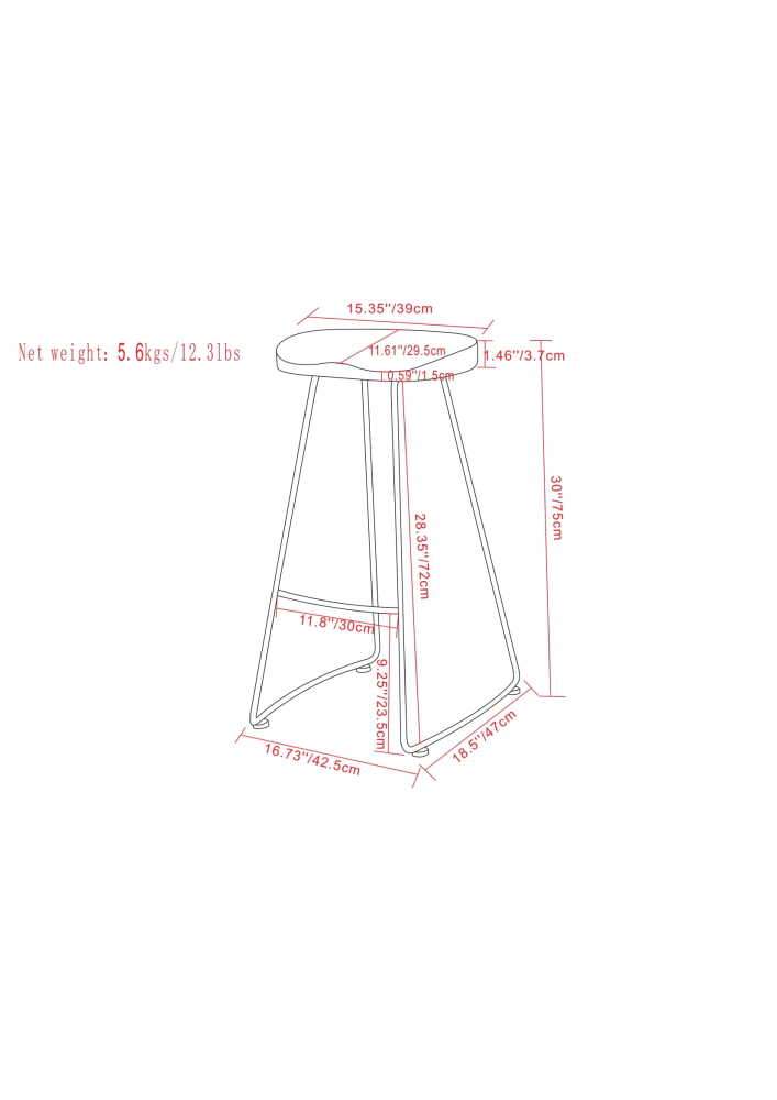 Amberly 30 inch Saddle Bar Stool (Set of 2)