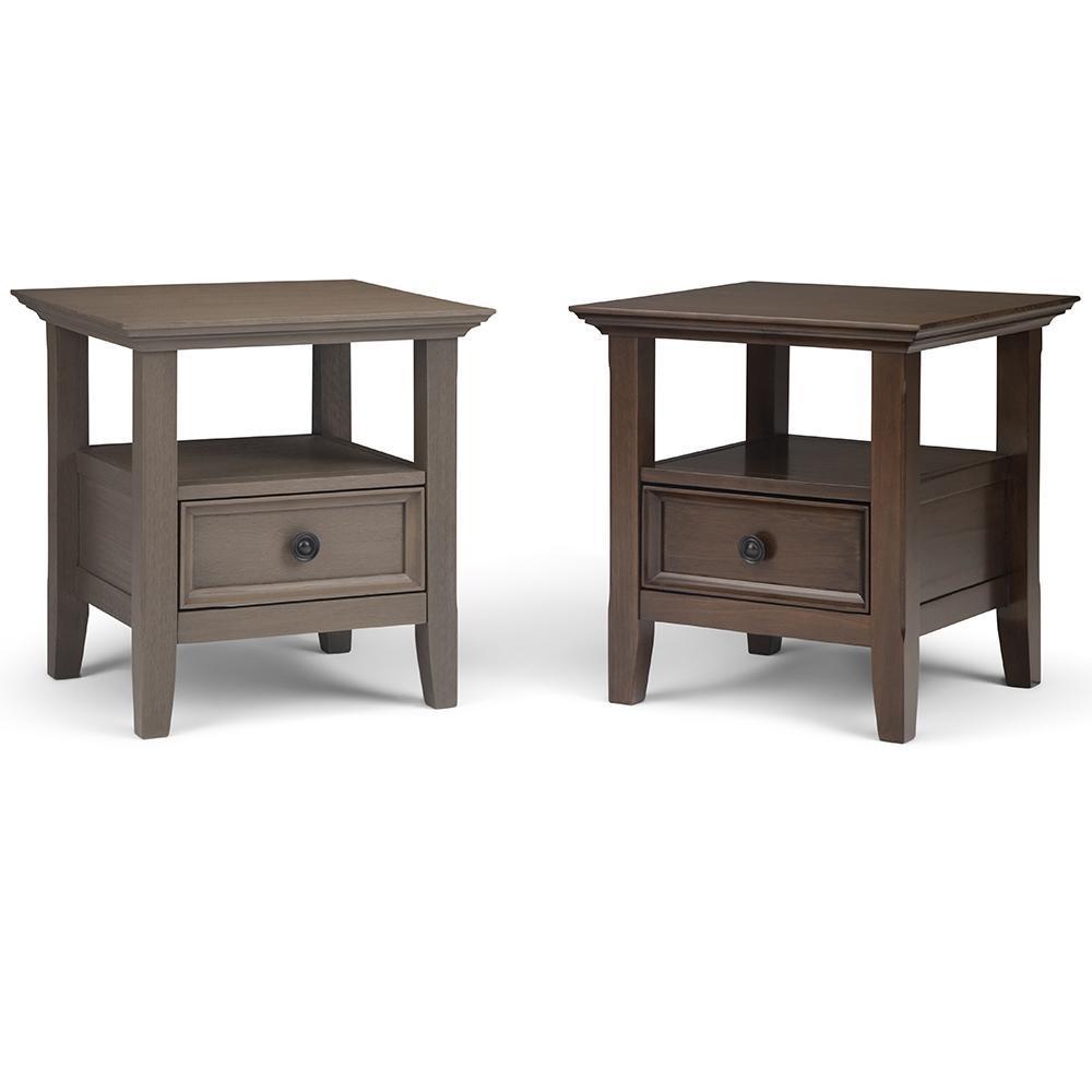 Natural Aged Brown | Amherst End Side Table