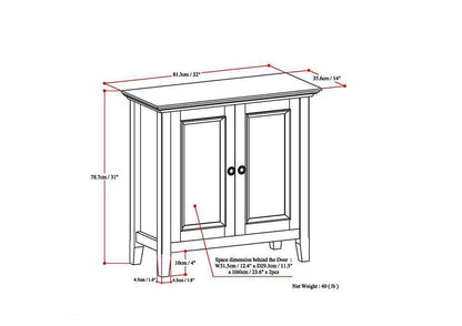 Hickory Brown | Amherst Low Storage Cabinet