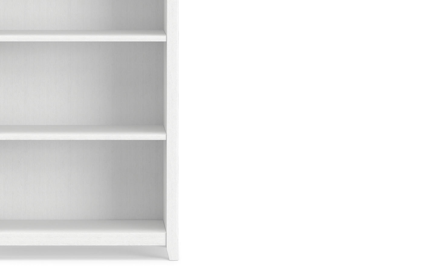 White | Amherst 5 Shelf Bookcase