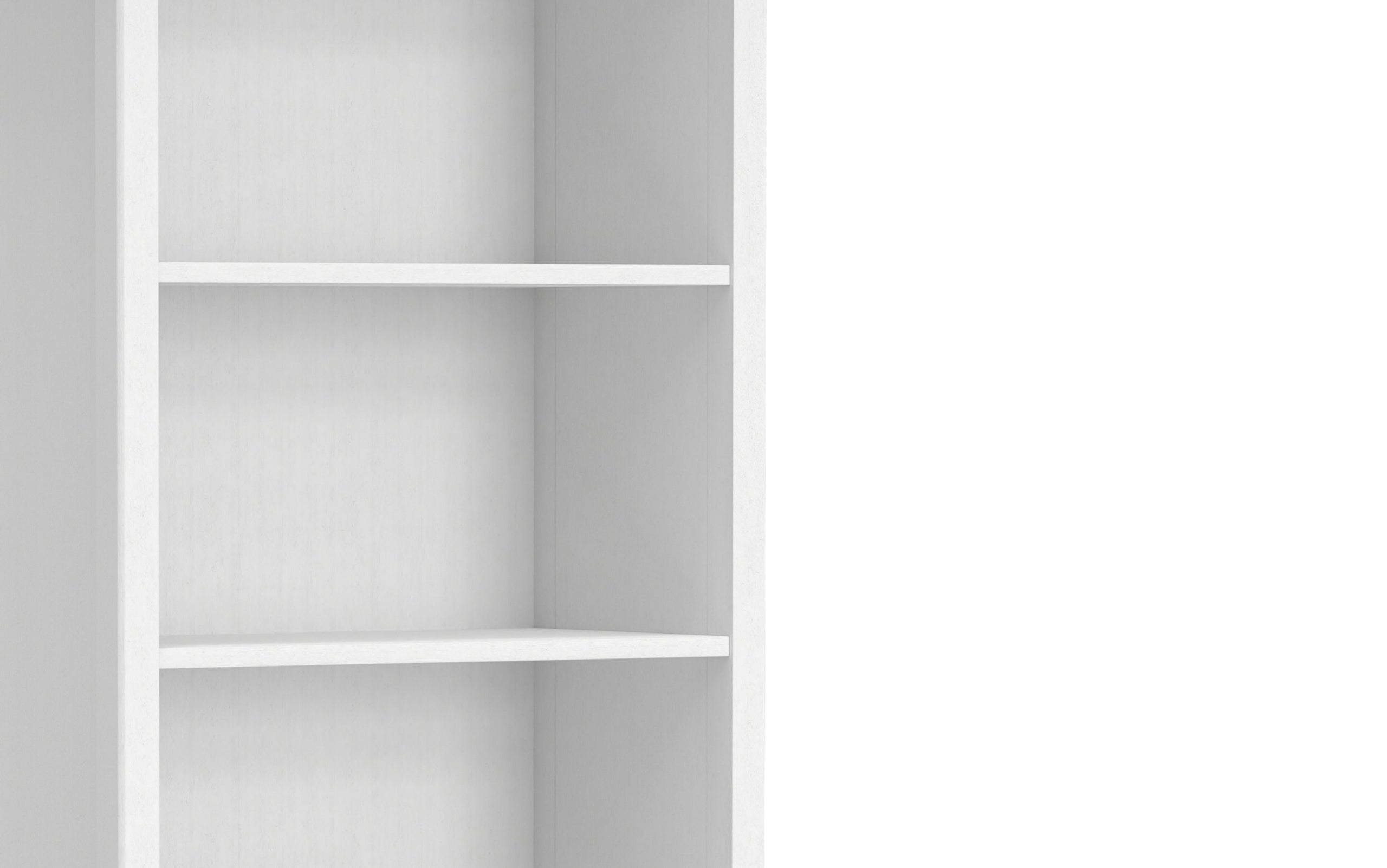 White | Amherst 5 Shelf Bookcase