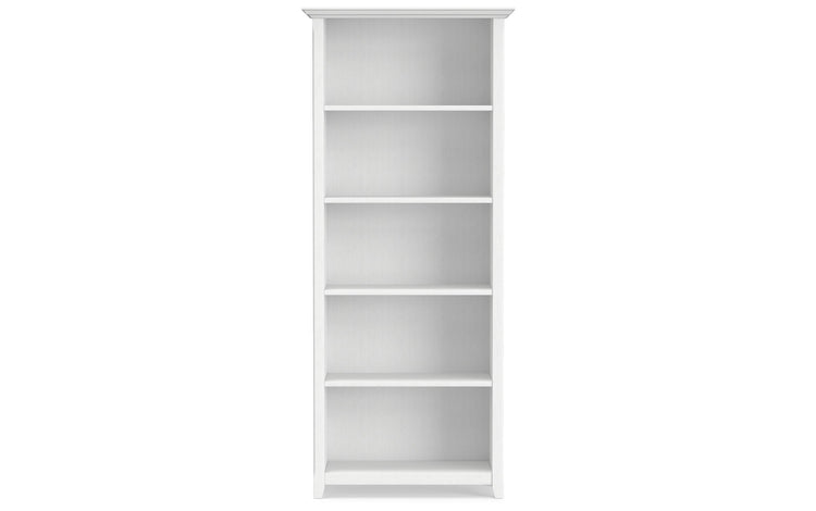 White | Amherst 5 Shelf Bookcase