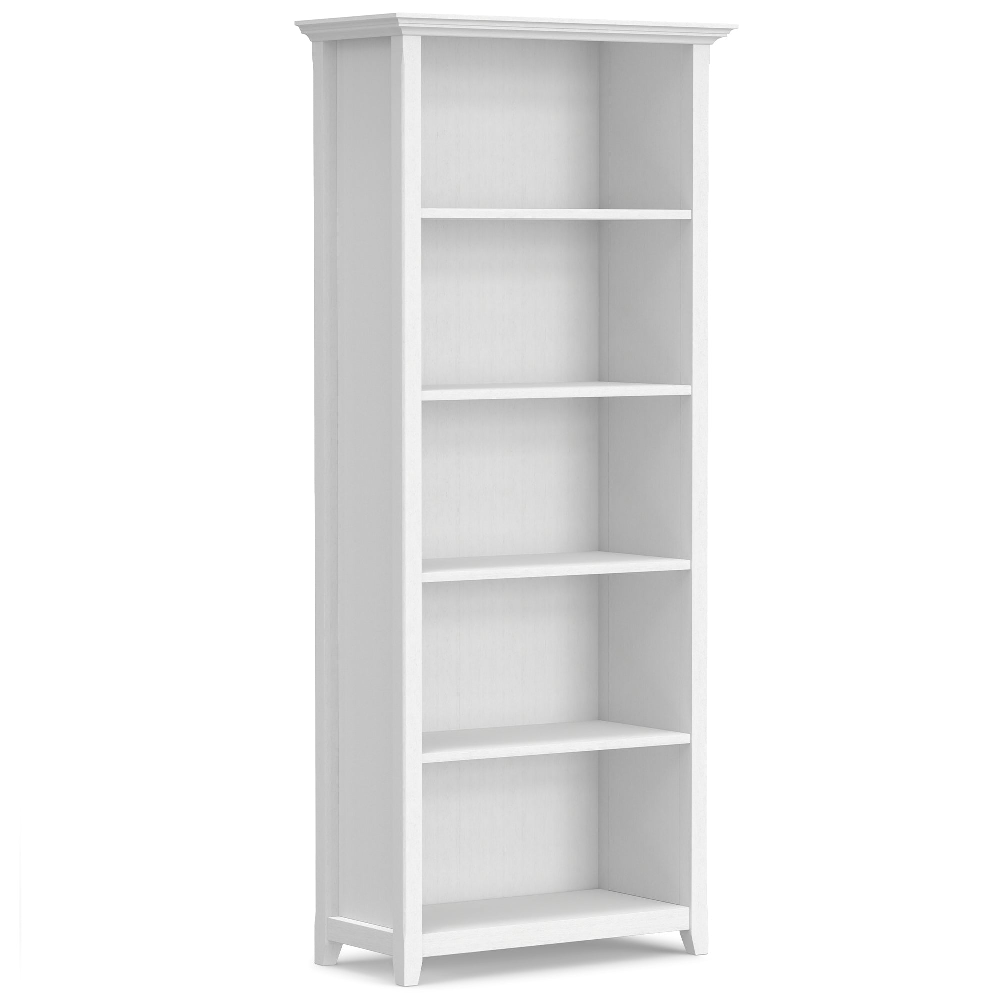 White | Amherst 5 Shelf Bookcase