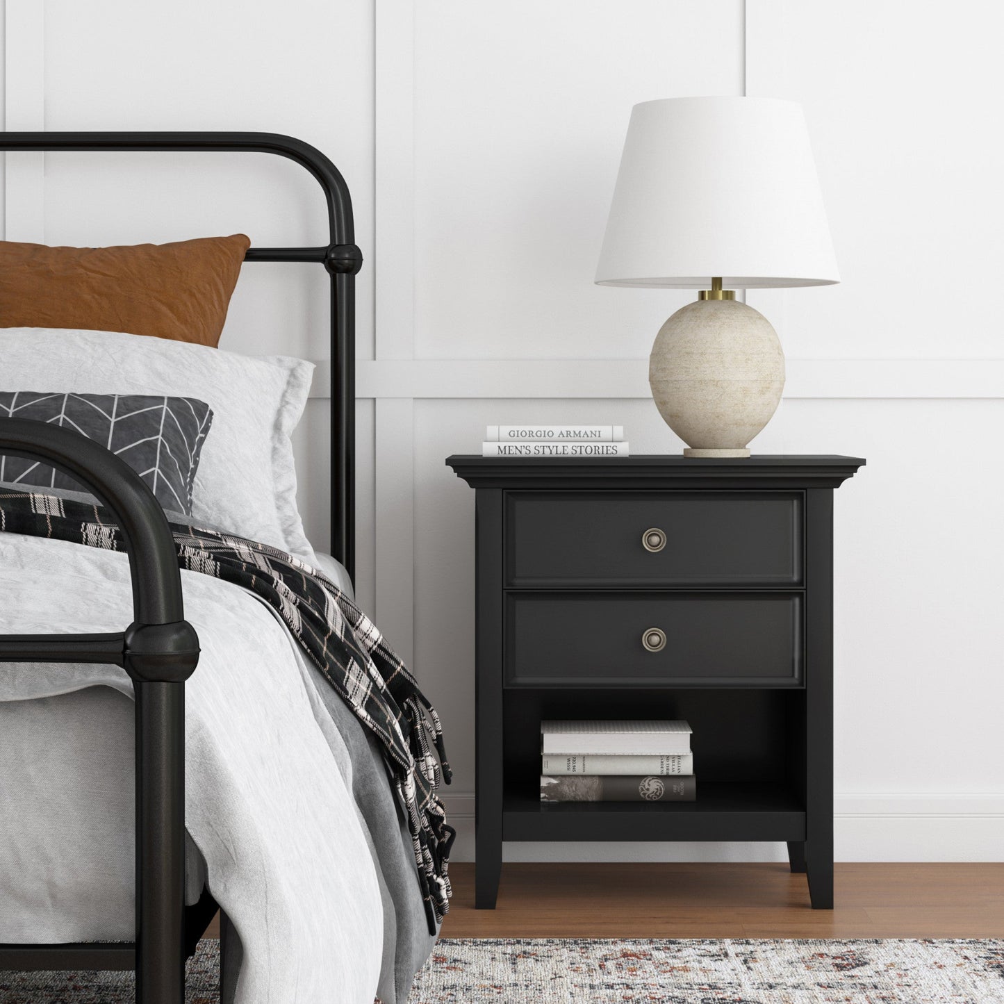 Black | Amherst Bedside Table