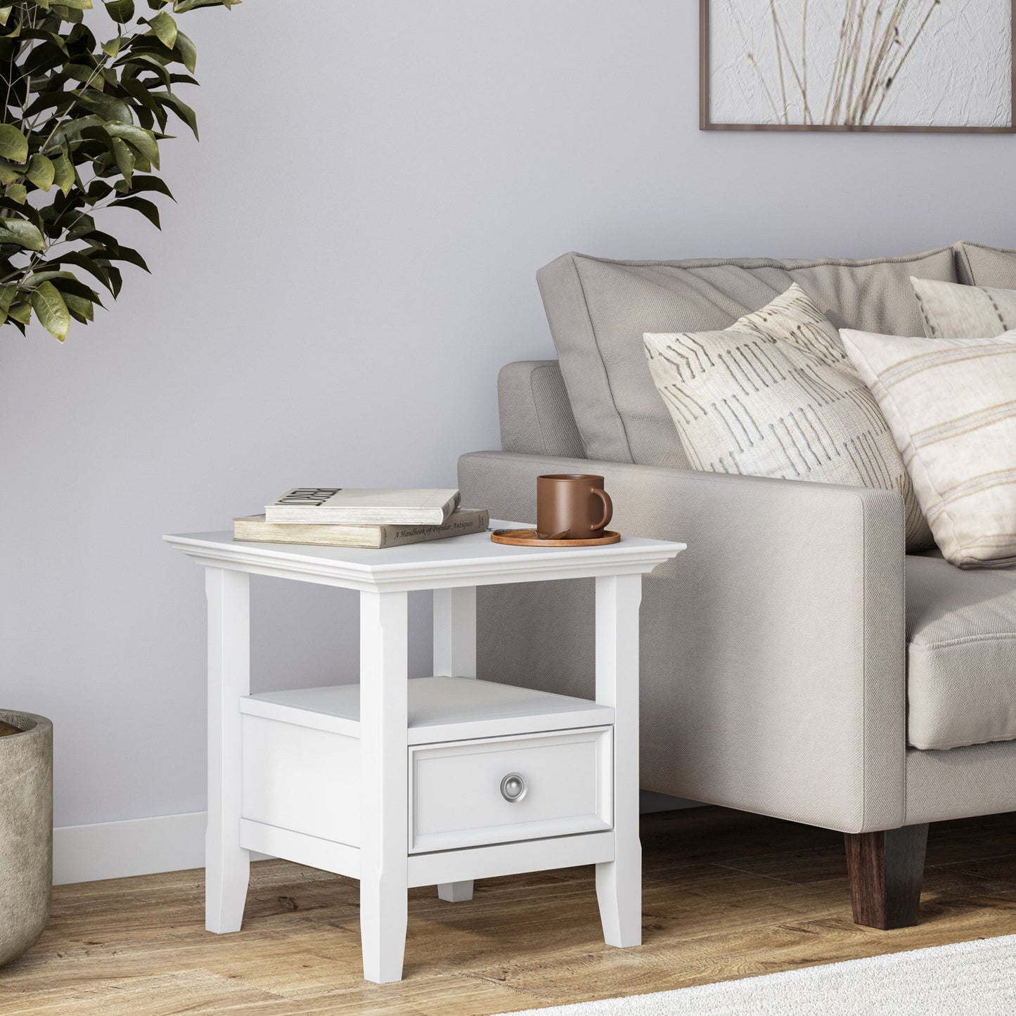 White | Amherst End Side Table