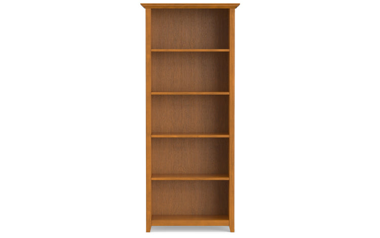 Light Golden Brown | Amherst 5 Shelf Bookcase