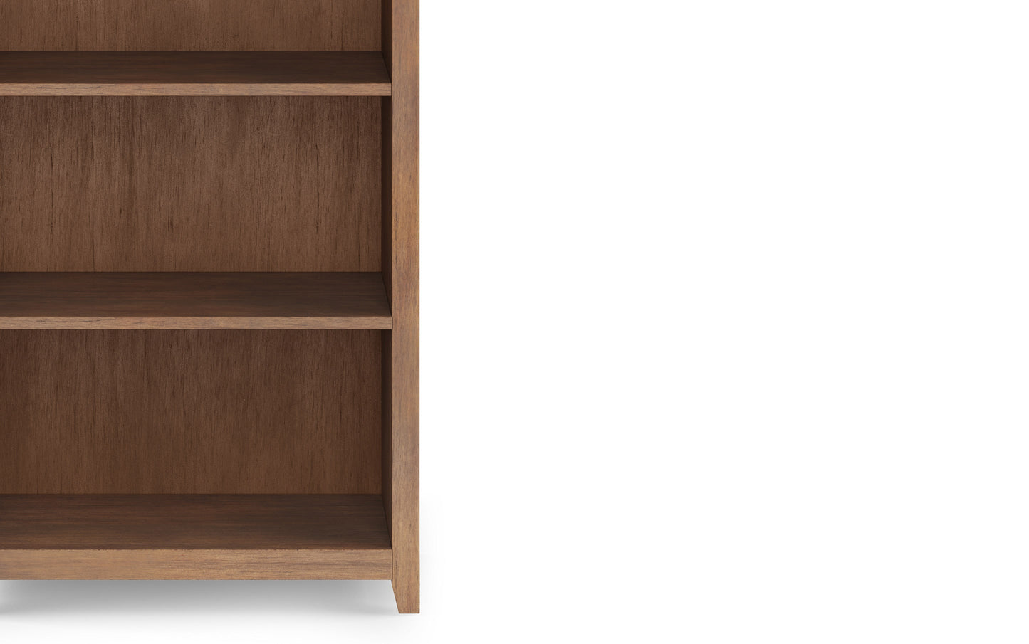 Rustic Natural Aged Brown | Amherst 5 Shelf Bookcase